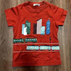 ファミリア　電車　朱色　Tシャツ　110cm