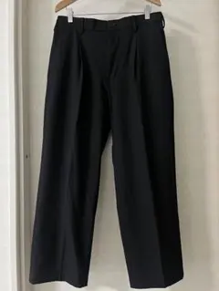 【 Mサイズ】ユニクロ タックワイドパンツ　メンズ　ブラック　股下66
