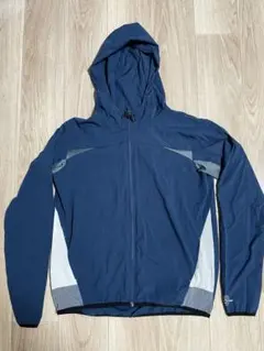 active gearネイビー フード付き ナイロンジャケット L