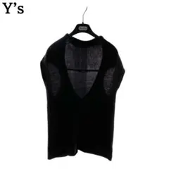 Y's　変形デザインニットベスト 　ヨージヤマモト　3　ブラック Y's Yohji Yamamoto デザインニット ベストニット シルク - メルカリ