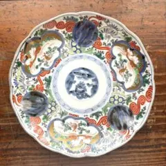 佐藤走破 五代 六十七歳 染付 色絵 小鉢 鳥 花文様 花鳥文 深皿 陶磁器