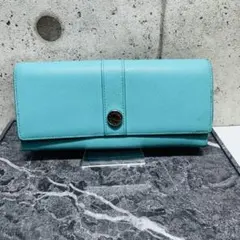 【FURLA フルラ 長財布 レザー ターコイズブルー系】