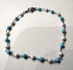 ハウライト、ターコイズのブレスレット