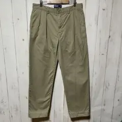 90s ラルフローレン 刺繍 ロゴ ETHAN チノパン ツータック パンツ