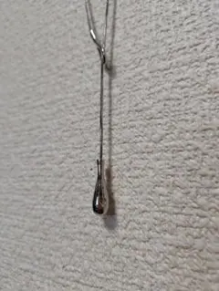 シルバー シンプルドロップネックレス