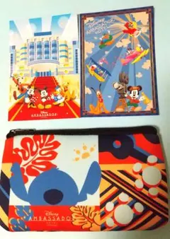 【おまけ付】Disney アンバサダー スティッチ ポーチ