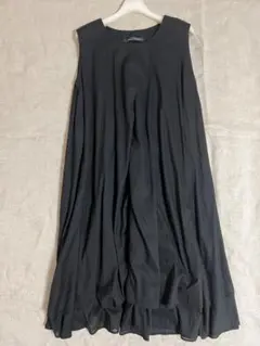 mizuiro ind　ミズイロインド　ダブルヘムワンピース　ブラック