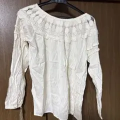 LOWRYS FARM アイボリー 長袖ブラウス M