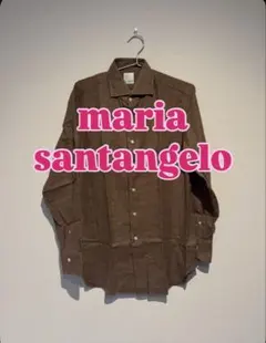 ㉝_maria santangelo_メンズ_長袖シャツ_茶_サイズ 40のサムネイル