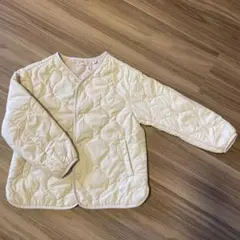 ユニクロ ウォームパデッドウォッシャブルジャケット ナチュラル 120cm