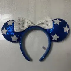 青い星とリボン付きカチューシャ