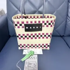 ☆新品未使用 MARUNI マルニかごバッグ ホワイトネコ【大人気商品