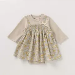 花柄キャミワンピースドッキングロンパース