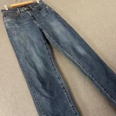 UNIQLO JEANS ストレートデニム S インディゴ ハイライズ