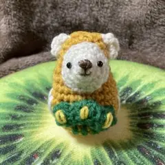 あみぐるみ　くま　だるま　イエロー お正月　飾りのサムネイル