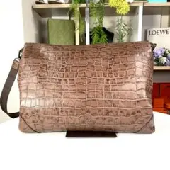 未着用 IBIZA 2way レザーバッグ クロコ型押し 日本製