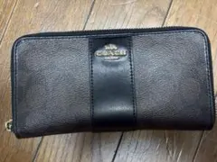 COACH ブラックレザー長財布 傷や汚れあり