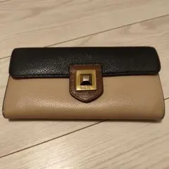 FURLA 長財布 ベージュ/ブラック