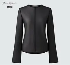 ユニクロ　マメクロゴウチ　シアークルーネックTシャツ L ブラック