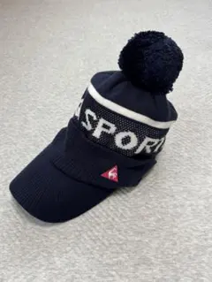 le coq sportif レディース ゴルフ ニット帽 ネイビー