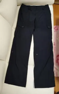 theory☆ブラック カーゴパンツ カジュアルパンツ 黒　サイズ２ おしゃれのサムネイル