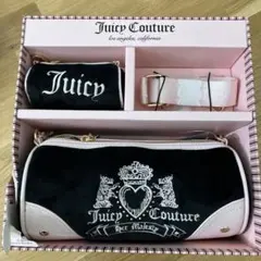 Juicy Couture ベロア ショルダーバッグ ブラック - メルカリ