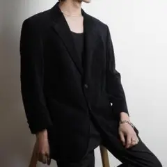 pierre cardin シングルテーラードジャケット ベロア/Y282