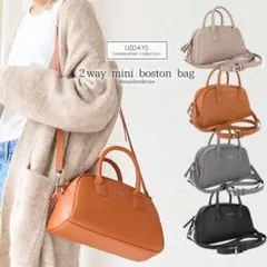 LIZDAYS 2way mini boston bag キャメル