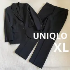 【美品】 ユニクロ　感動ジャケット　パンツ　セットアップ　スーツ　黒　XL
