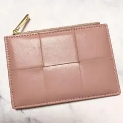 在庫1点【新品未使用】フラグメントケース　羊革　財布　ピンク(ファスナー金色)