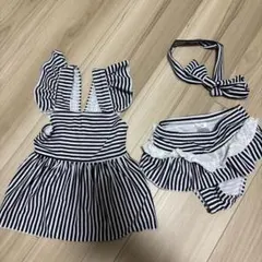 ストライプ柄 水着セット 90cm