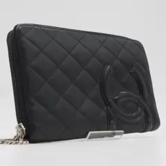 ✨CHANEL✨ シャネル 長財布 ラムスキン マトラッセ カンボンライン 黒