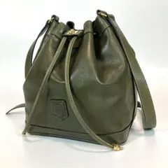 CELINE オールドセリーヌ 巾着 ショルダーバッグ オリーブ - メルカリ
