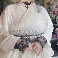 パールベルト　パール帯締め 着物　浴衣 帯飾り 帯留め 成人式 卒業式 前撮り