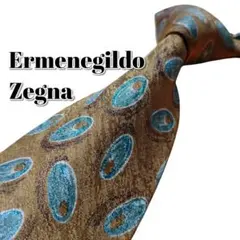 ★Ermenegildo Zegna★　グリーン系　総柄　イタリア製のサムネイル