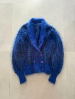 古着 ビンテージ 70s ニット セーター モヘア カーディガン ザックリ 美品