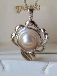 TASAKI 田崎真珠　マベパールネックレス　SILVER 極美品