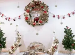 クリスマス ガーランド 人形 2本セット 北欧風 ナチュラル インテリア 飾り