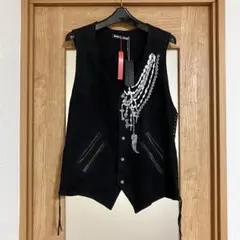 新品 ジェイデッドバイナイト ベスト シルバー メタル リネン 麻 M ブラック