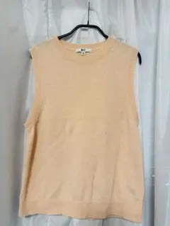 UNIQLO.C カシミヤクールネックショートセーター　ベスト XXL ピンク