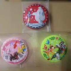 新品 未使用》刺繍缶バッチ2 ディズニー③ベイマックス・おしゃれキャット・バンビ