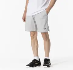 【美品】ミズノ　MIZUNO テニス　バドミントン　ハーフパンツ グレー Mのサムネイル