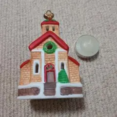 クリスマス教会型キャンドルホルダー