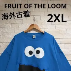 海外古着　フルーツオブザルーム　オーバーサイズTシャツ 半袖T サイズ2XL