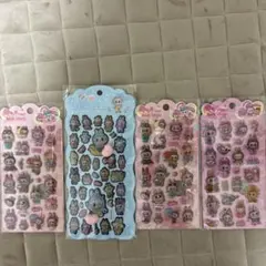 大人気のLABUBU ラブブぷくぷく立体シール4枚セット