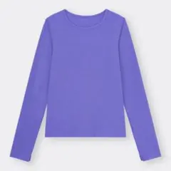 GU ソフトリブクルーネックT シアー