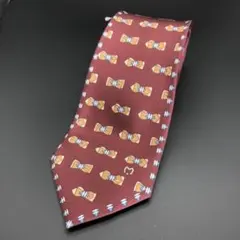 美品 milashon ミラショーン リボン柄 額縁 ネクタイ