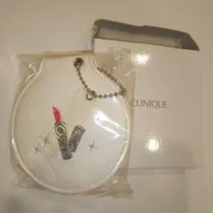 新品未使用クリニーク　ミラー　CLINIQUE　手鏡　メイク　キーホルダー