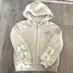 メゾピアノ アイボリー パーカー140