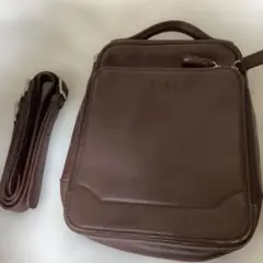 DAKS ショルダーバッグ ブラウン レザーのサムネイル
